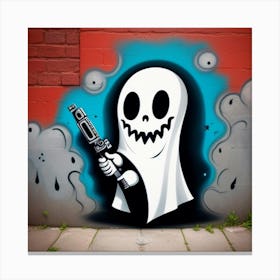 Ghost With Gun Canvas Print