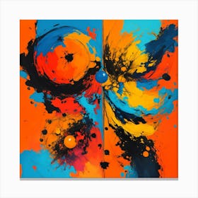 Dreamshaper V6 A Vibrant And Dynamic Abstract Painting Featuri 1 Canvas Print
