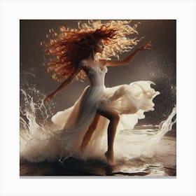 Girl In The Water 2 Canvas Print