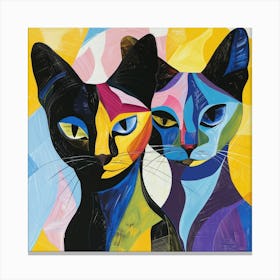 Kisha2849 Burmese Cats Colorful Picasso Style No Negative Space 8a1115cc Cfe6 4de4 9721 C25cbe9473f1 Canvas Print
