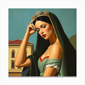 Woman With A Crown Canvas Print