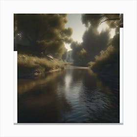 River In The Woods 22 Canvas Print