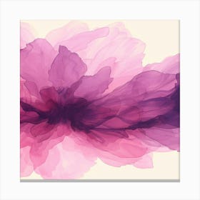 Abstract Watercolor Flower Canvas Print