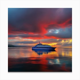Sunset Cruise Ship 26 Canvas Print