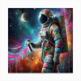 Graffiti Astronaut Canvas Print