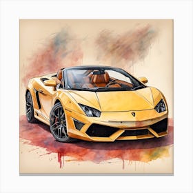 Lamborghini Yellow Canvas Print