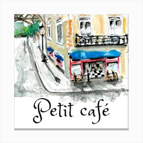 Petir Cafe Cuadrado Canvas Print