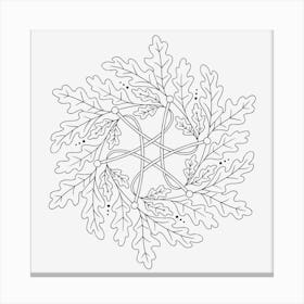 Leaf Mandala 05 Canvas Print