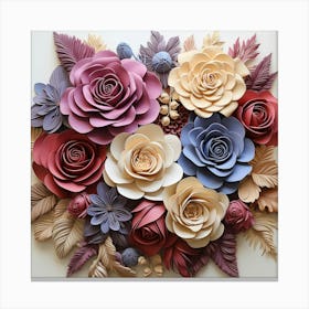 Paper Flower Wall Art 5 Canvas Print