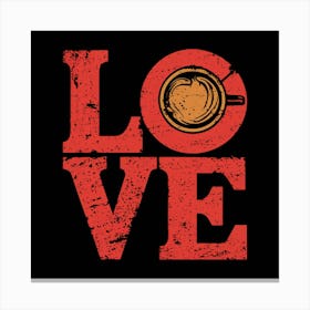 Love Coffee Canvas Print