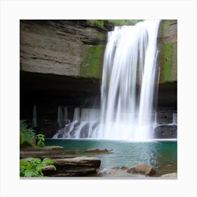 Waterfall - Waterfall Stock Videos & Royalty-Free Footage 2 Canvas Print