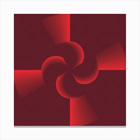 Red Swirls Canvas Print