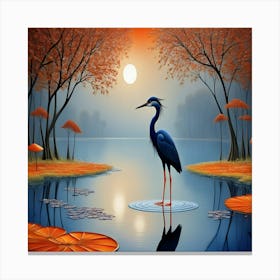 Blue Heron Canvas Print