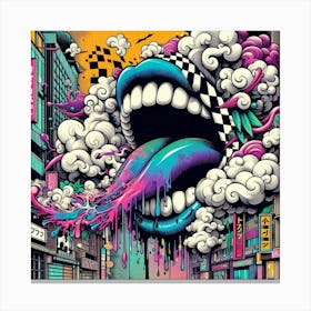 Psychedelic City 18 Canvas Print