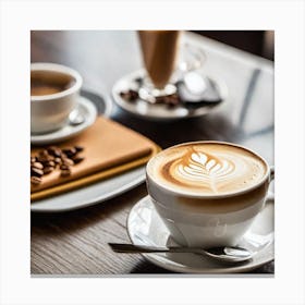Coffee And Latte Art 1 Canvas Print