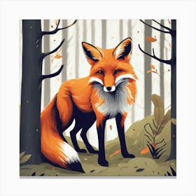 Fox In The Forest 2 Canvas Print