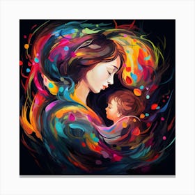 Mother And Child 6 Canvas Print