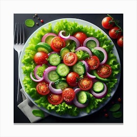 Salad On A Plate Canvas Print
