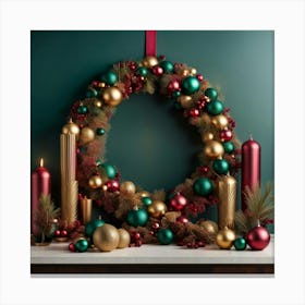 Christmas Wreath Canvas Print