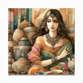 Indian Woman 1 Canvas Print