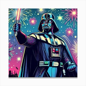 Darth Vader Firework Pop Art Star Wars Art Print Canvas Print