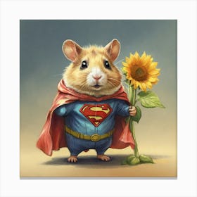 Superman Hamster Canvas Print