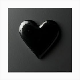 Black Small Heart (2) Canvas Print