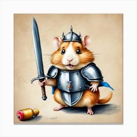 Knight Hamster 2 Canvas Print