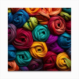 Colorful Yarn Background Canvas Print