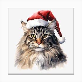 Santa Cat 48 Canvas Print