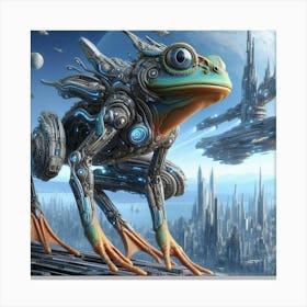 Futuristic Frog 1 Canvas Print