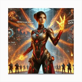 A Highly Detailed Science Fiction Illustration Of Mira Vexis 1 Canvas Print