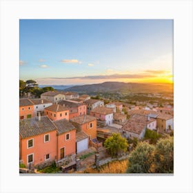 Sunset In Sicily Canvas Print