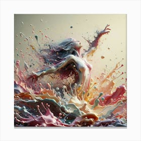 Splashing Woman Canvas Print