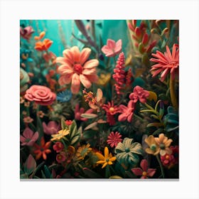 Organic Sculptur Flower Canvas Print
