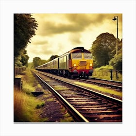 Transportation Railway Transport Rail Track Chemin De Fer Train Britain Signal Yellow Red (8) Canvas Print