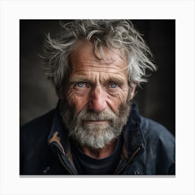 Portrait Of A Old Man Canvas Print