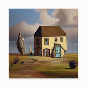 House In The Desert Canvas Print