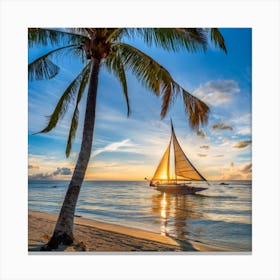 Sunset At The Beach 9 Canvas Print