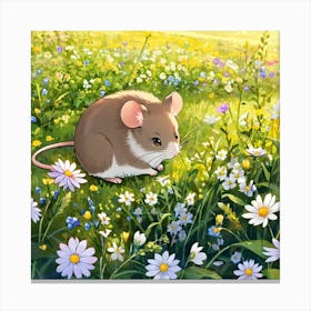 Mouse In The Meadow 2 Canvas Print