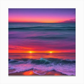Sunset At The Beach Canvas Print