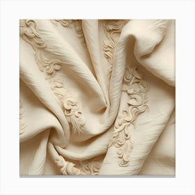 Beige Fabric Canvas Print