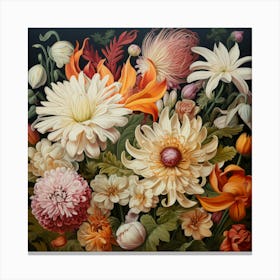 Oil Flower (8) Canvas Print