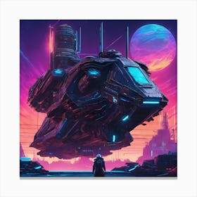 Futuristic Spaceship Canvas Print