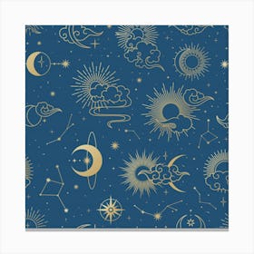 Seamless Galaxy Pattern Canvas Print