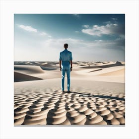 Man In The Desert 129 Canvas Print