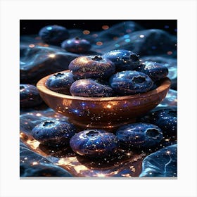 Default Painterly Masterpiece Cosmic Elegance Vibrant Blueberry Canvas Print