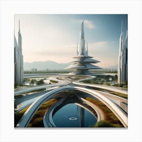 Futuristic City 265 Canvas Print