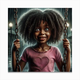 Girl On A Swing Canvas Print