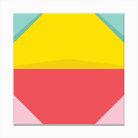 Abstract Pastel Perspective Ii Square Canvas Print